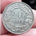 Swiss 2 Francs 1944