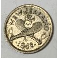 New Zealand Threepence 1942