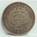 ZAR 1896 Two and a Half Shilling