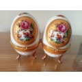 Faberge Eggs x 2 - Replica Glass mini eggs trinkets set of 2 RRP R1 000.00