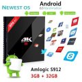 H96 Pro+ Android TV Box - S912 Octa Core CPU, 3GB RAM, Android 6.0, Kodi, Dual Band Wi-Fi, 4Kx2K