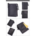 Wallet - Genuine Cowhide Leather - Soft touch - Men - Black