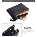 Wallet - Genuine Cowhide Leather - Soft touch - Men - Black