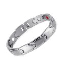Bracelet - Magnetic - Unisex - 316L Stainless Steel - Health Care - With link remover - Silver
