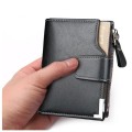 Genuine Leather Wallet - Cowhide - Black