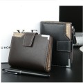 Genuine Leather Wallet - Cowhide - Black