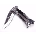 Handmade Folding Knife - Ebony And Stainless Steel Handle  - Great for collectors