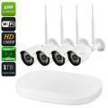 WiFi NVR Kit - 4 Cameras, 1080p, 30m Night Vision, App Support For iOS And Android