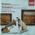 Brahms: Symphony No. 2, Schubert: Symphony No. 8 (Karajan)