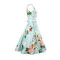 1950's VINTAGE FLORAL PRINT SLEEVELESS COCKTAIL PARTY SWING DRESS
