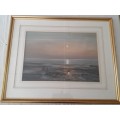 Beautiful Watercolour Painting of the sea Framed (61cm by 50cm with frame size)
