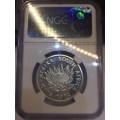 SOUTH AFRICA NGC GRADED 1992 SILVER R1 COINAGE PF66 UC
