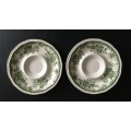 TWO ENOCH WEDGEWOOD (TUNSTALL) LTD IRONSTONE BALMORAL SAUCERS