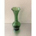 EMERALD GREEN GLASS VASE
