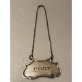 PORT SILVER PLATED DECANTER LABEL