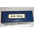 Vintage Gold Dollar Metal Matchbox Holder