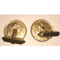 Vintage Reproduction Costume Jewelry Styled Sovereign Cufflinks