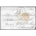 GB stampless letter with Namptwich 11 Jun 1849 departure + Gastonbury 13 Jun 1849 arrival postmarks