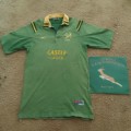 Vintage Nike Springbok Rugby Jersey and SABC Commentators Record