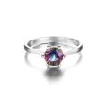 Natural Mystic Fire Rainbow Topaz Sterling Silver Ring