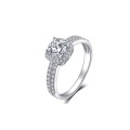 Genuine Sterling Silver 1.1ct Cubic Zirconia Promise Ring
