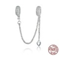 925 Sterling Silver Love Heart Safety Chain