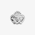 925 Sterling Silver Crown Heart Charm
