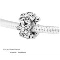 925 Sterling Silver Dazzling Daisies Spacer Charm