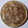 1918 GOLD FULL SOVEREIGN KING GEORGE