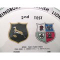Springboks VS  British Lions. 2nd Test 14-6-1980 Bloemfontein. Rugby plate