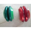 Pair of vintage Yoyos': Bilingual Genuine Russell Professional and Super Coca Cola