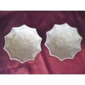 Pair of English (possibly Shelley) jelly or blancmange moulds
