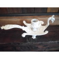 Gorgeous vintage metal dragon candleholder. Made in Italy