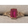 Lovely Vintage Ruby and Diamond Ring