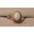 ***Reduced limited time***Pretty Opal and Diamond 9ct Gold Ring