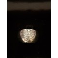 72 Diamond Heart Sterling Silver Ring