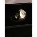 72 Diamond Heart Sterling Silver Ring