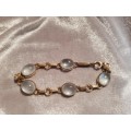 Moonstone Bracelet 1/20 ct Gold Filled Gold Chain