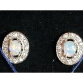 Opal Pendant and Earring Set - Sterling Silver