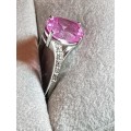 Pink Topaz 9ct White Gold Ring