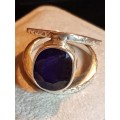 Sterling Silver Natural Sapphire Ring
