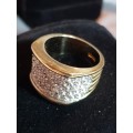 Gold (18ct EP) Ring with Crystals
