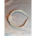 String bracelet with Swarovski Elements Pave Bead