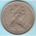 1980 UK 25 new pence (crown sized coin)