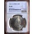1961 RSA 50 cents (crown) * NGC PL66 * 3rd highest grade on NGC * price reduced