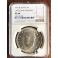 1952 SAU silver crown (5 shillings) * NGC MS64