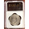 1943 SAU 2 1/2 shillings (half crown) * SANGS MS64 * scarce * price reduced