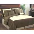 9piece Bed in a Bag Luxury Comforter Set - Coffee / Cream