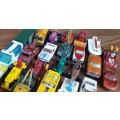 Lot of Matchbox die cast cars, trucks etc playworn