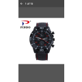New PINBO YELLOW Dial Men Sports Racing Quartz Watch Men Silicone Strap Watch - Hot Sale